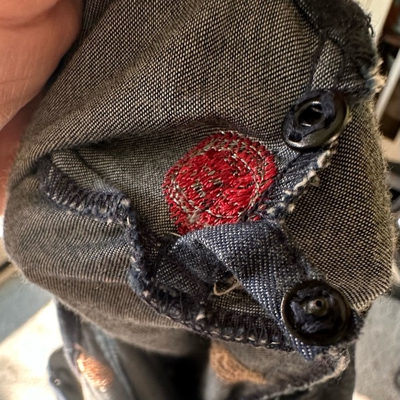 Denim & Rainbow polka dot eShakti dress XL - Picture 4 of 8